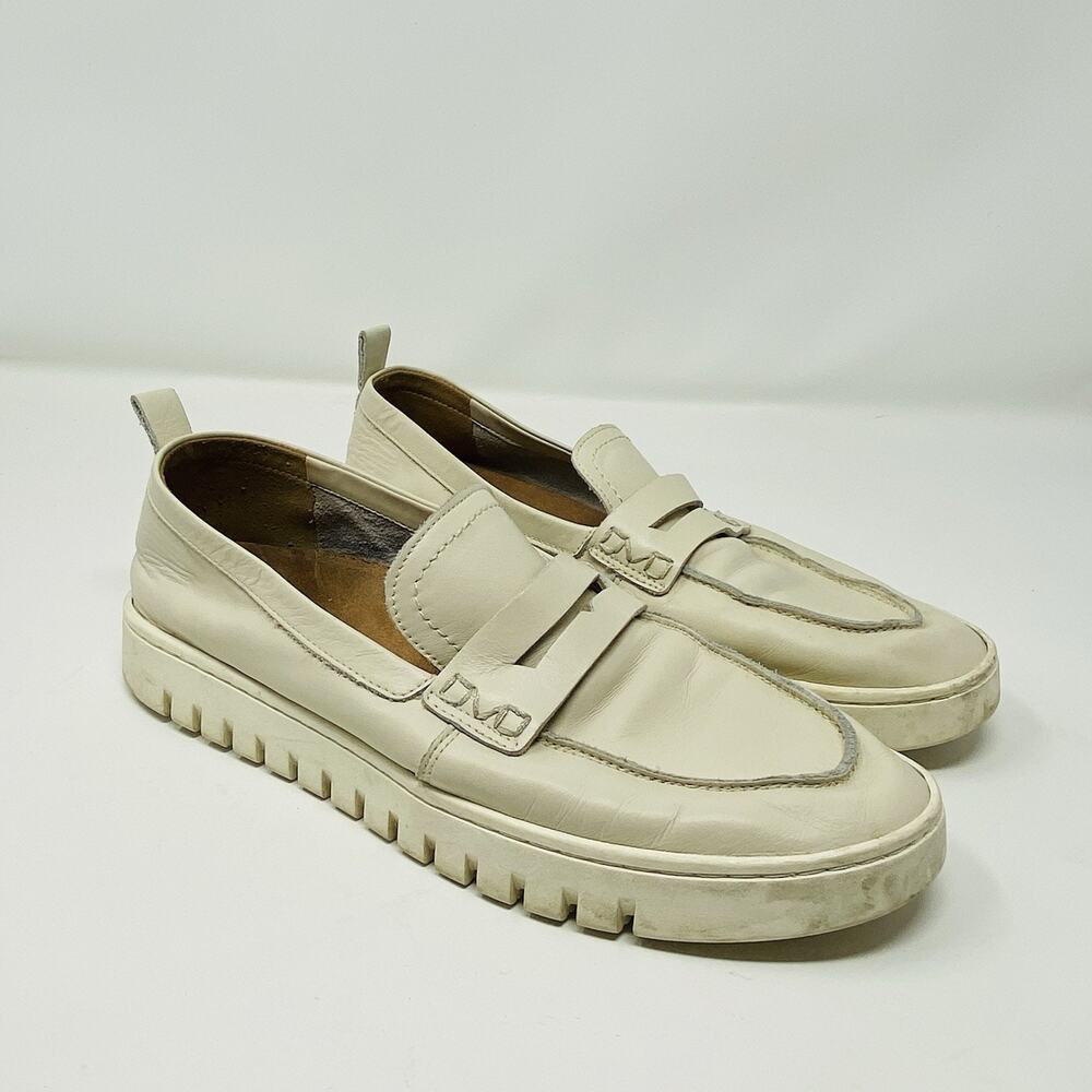 Vionic Loafers Women's 10 Cream Uptown Genuine Leather Slip On Casual